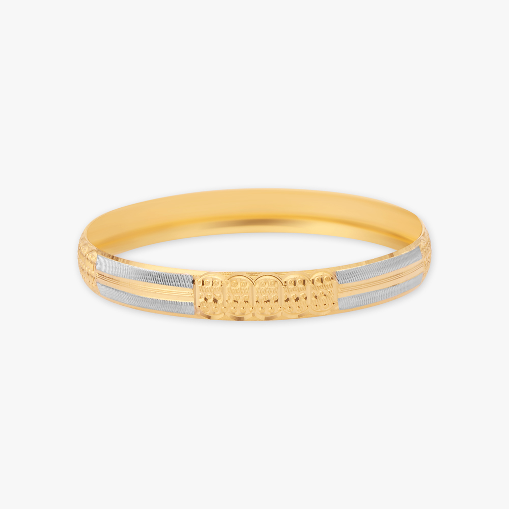 Engraved Gold Bangle,,hi-res image number null