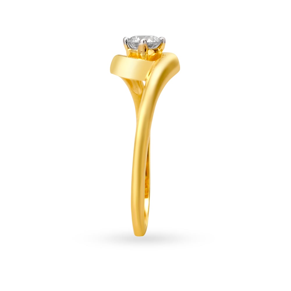 Stunning Flowerbud Single Stone Diamond Ring,,hi-res image number null