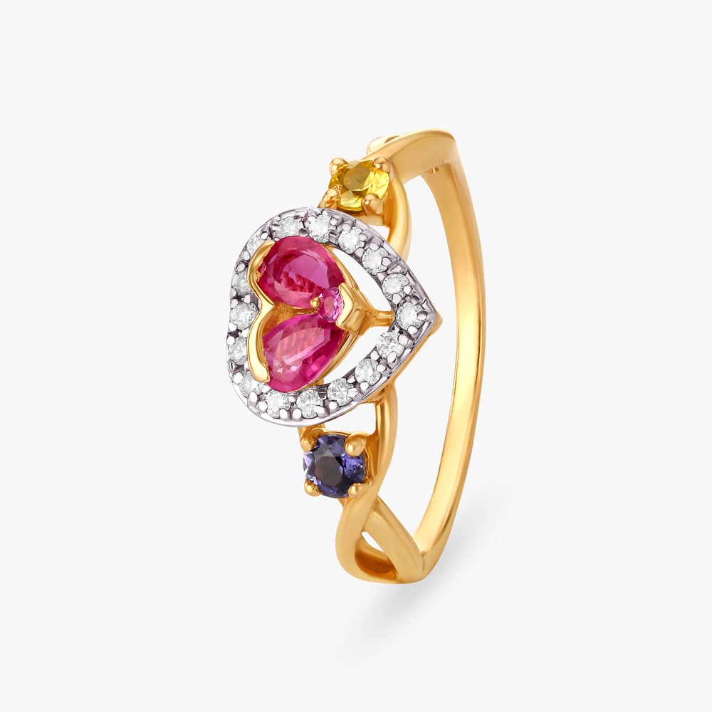 Royal Heart Diamond Finger Ring,,hi-res image number null