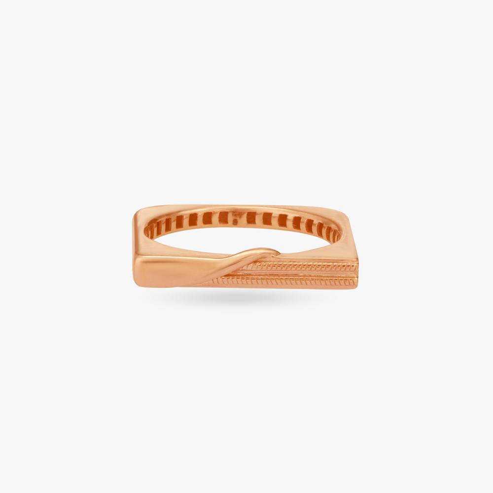 

Sculpted Square Gold Ring