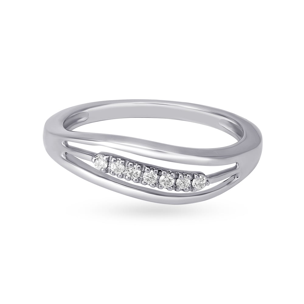 Dainty Platinum and Diamond Ring,,hi-res image number null