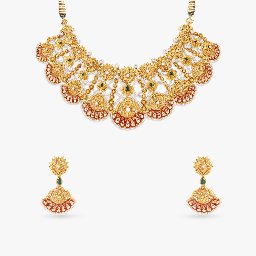 Rust and Radiance Necklace Set,,hi-res image number null