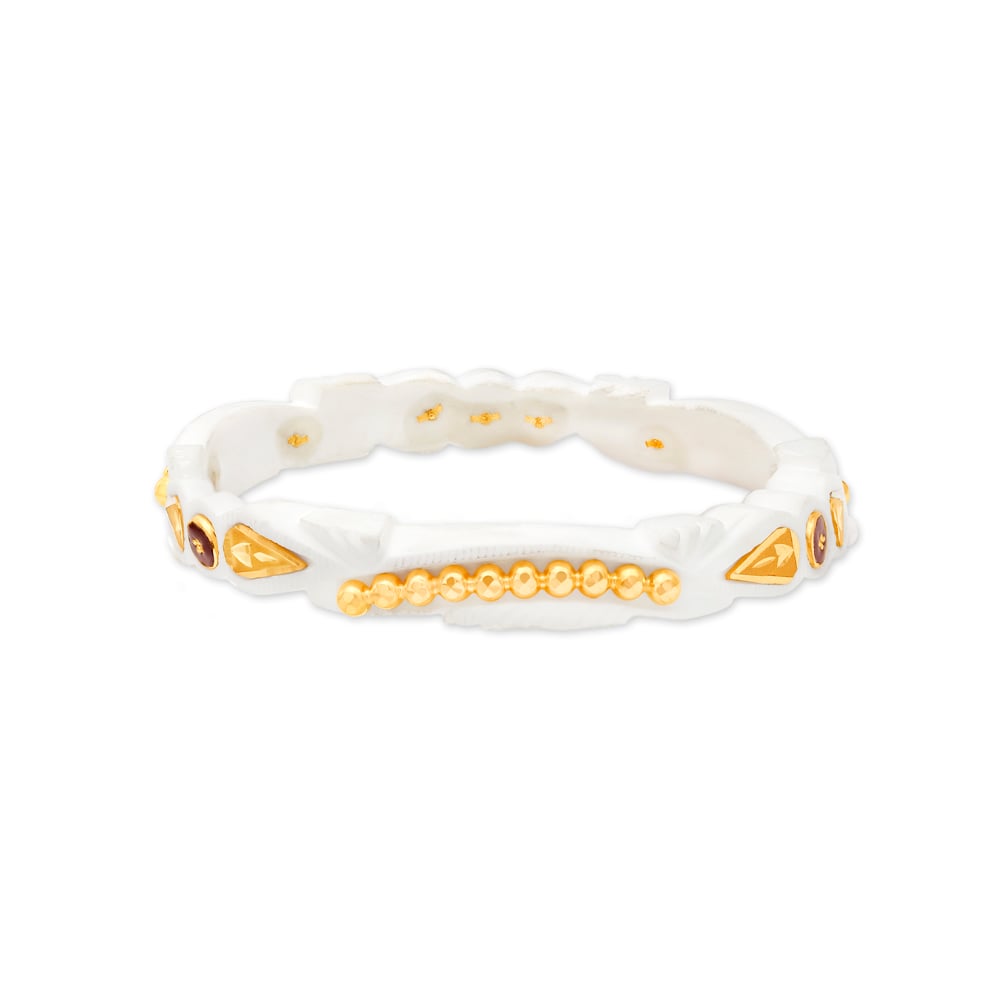 Charming Gold Shankha Bangle,,hi-res image number null