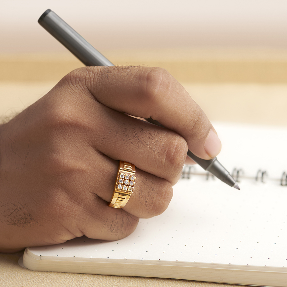 Bold Square Diamond Ring,,hi-res image number null