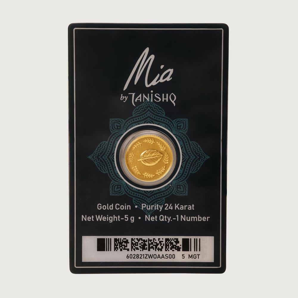 5 GM 24 Karat Tulsi Gold Coin,,hi-res image number null