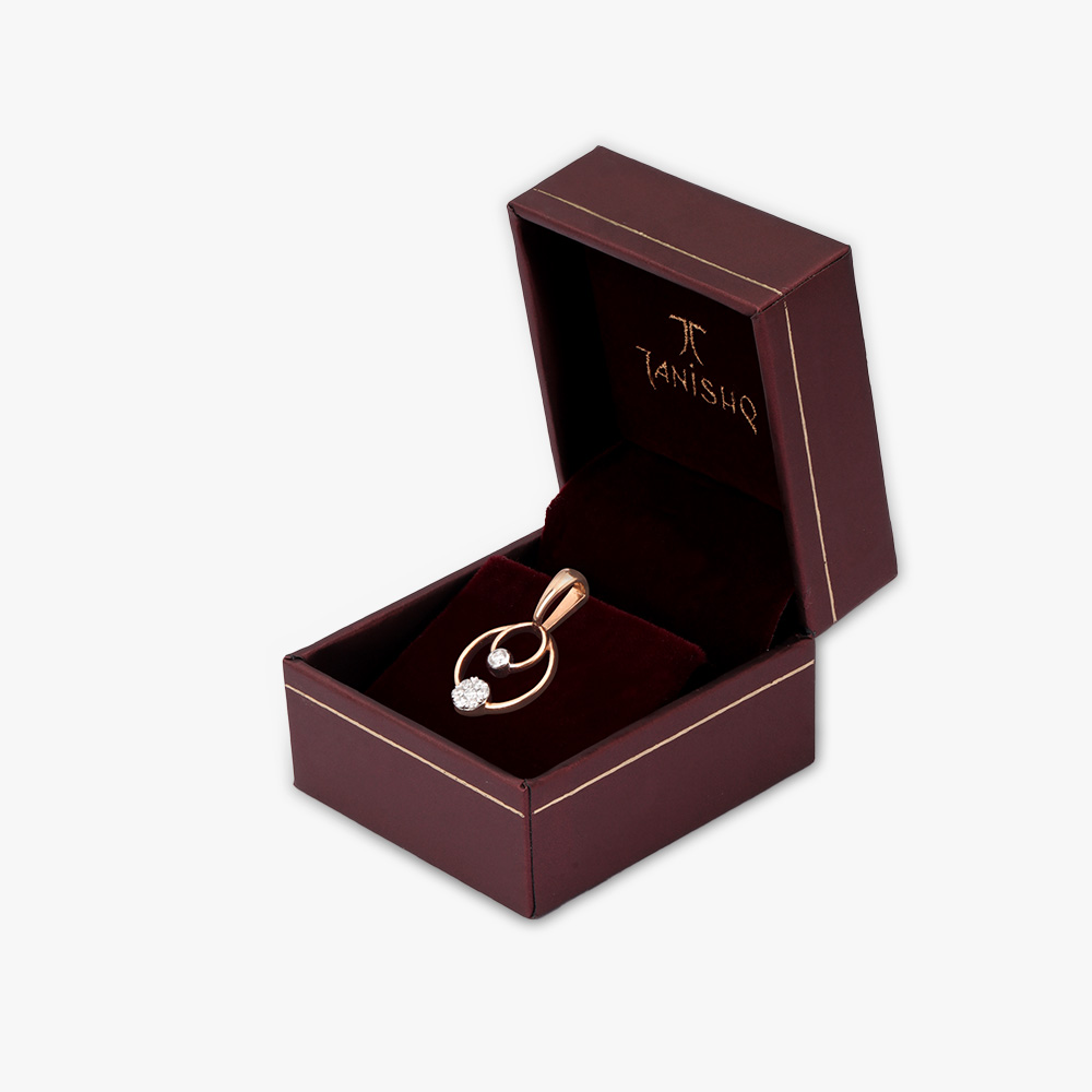Exquisite Rose Gold Diamonds Pendant,,hi-res image number null