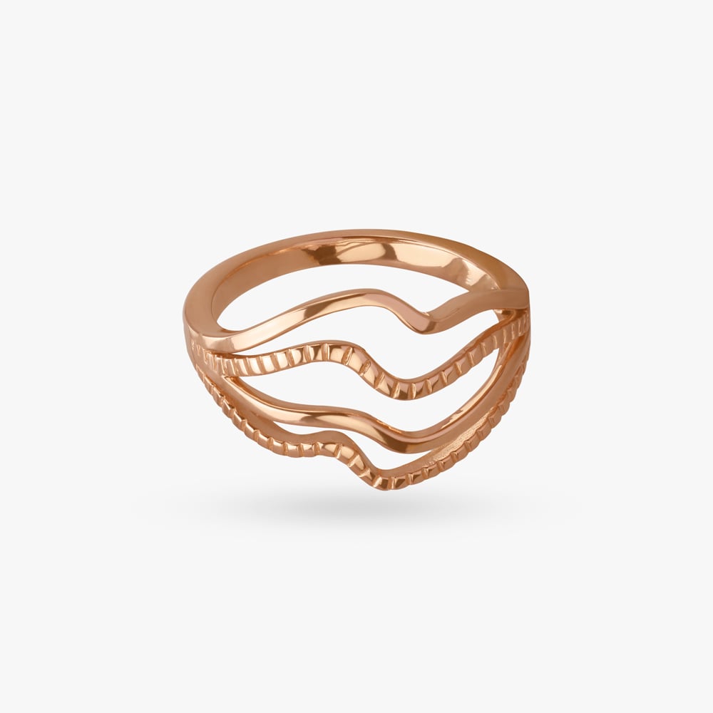 Refined Swirl Gold Finger Ring,,hi-res image number null