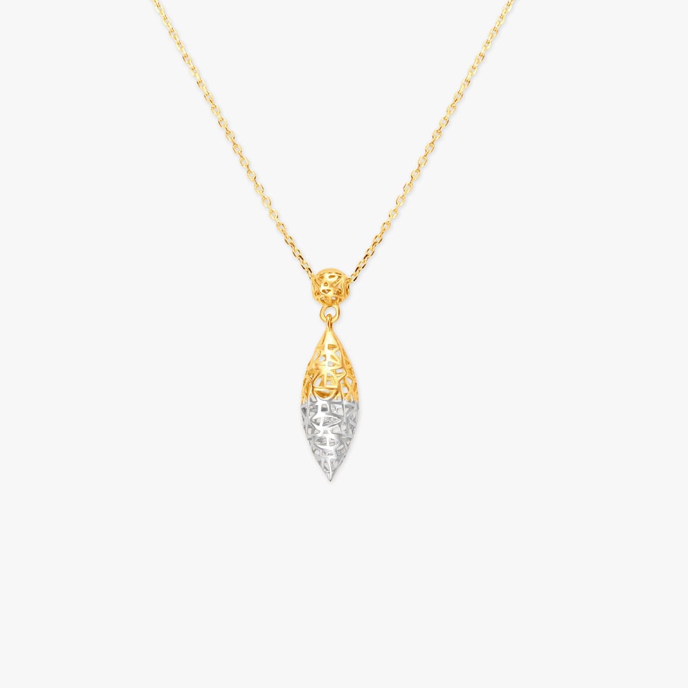 Bead and Tassels Diamond Pendant with Chain