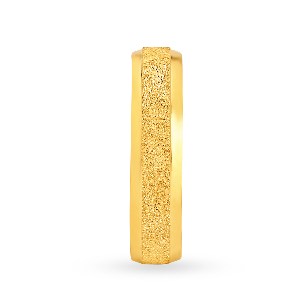 Shimmering Yellow Gold Ribbon Finger Ring,,hi-res image number null