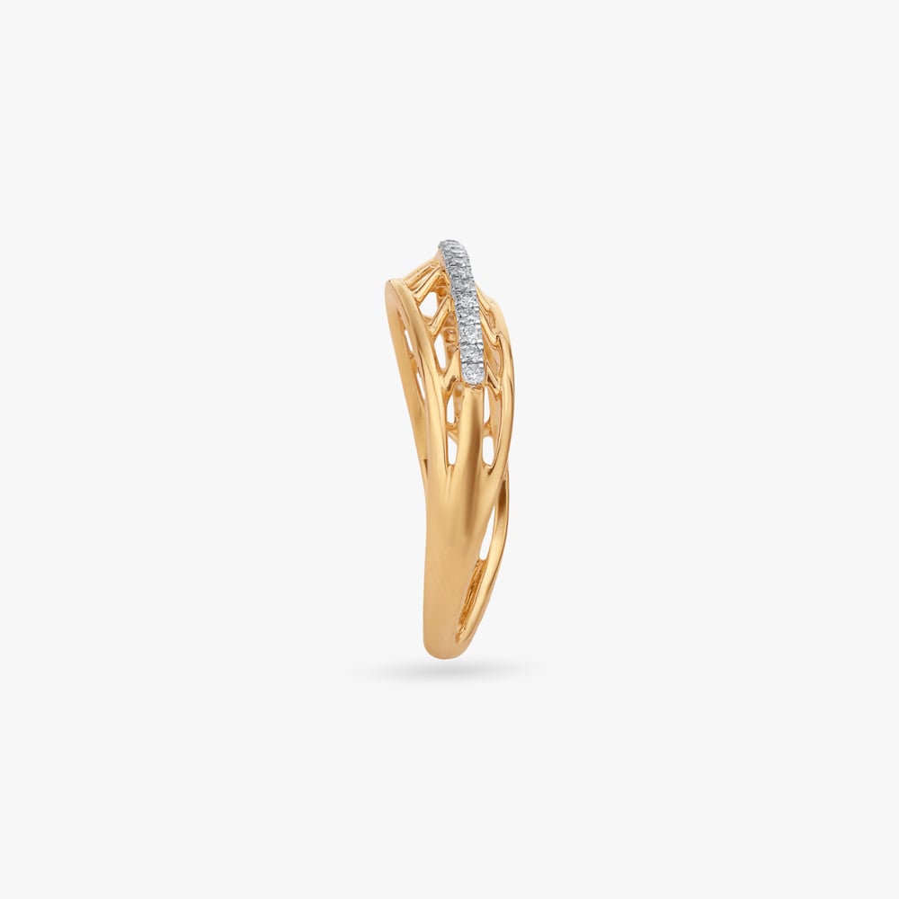 Twist Lattice Diamond Ring,,hi-res image number null