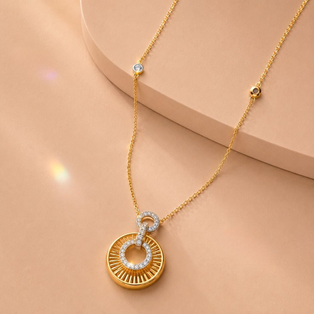 Soft Spectrum Diamond Pendant with Chain,,hi-res image number null