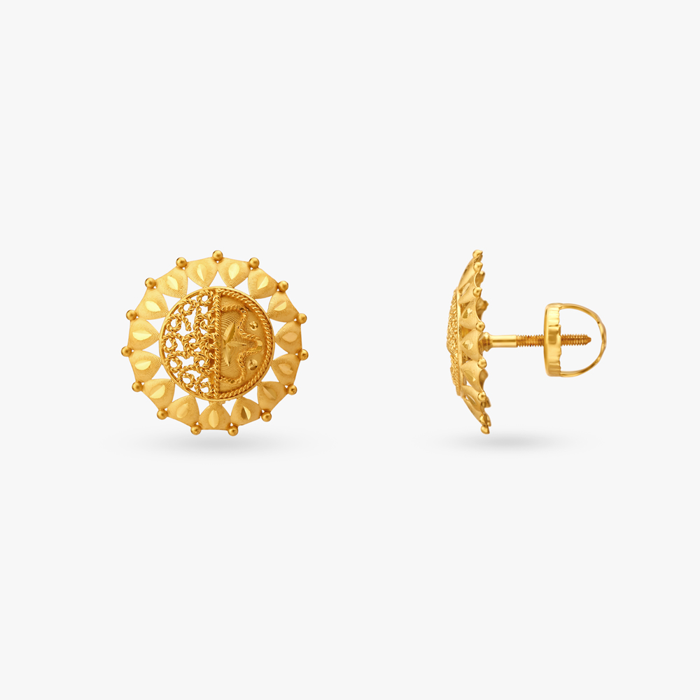 Filigree Gold Pendant and Earrings Set,,hi-res image number null