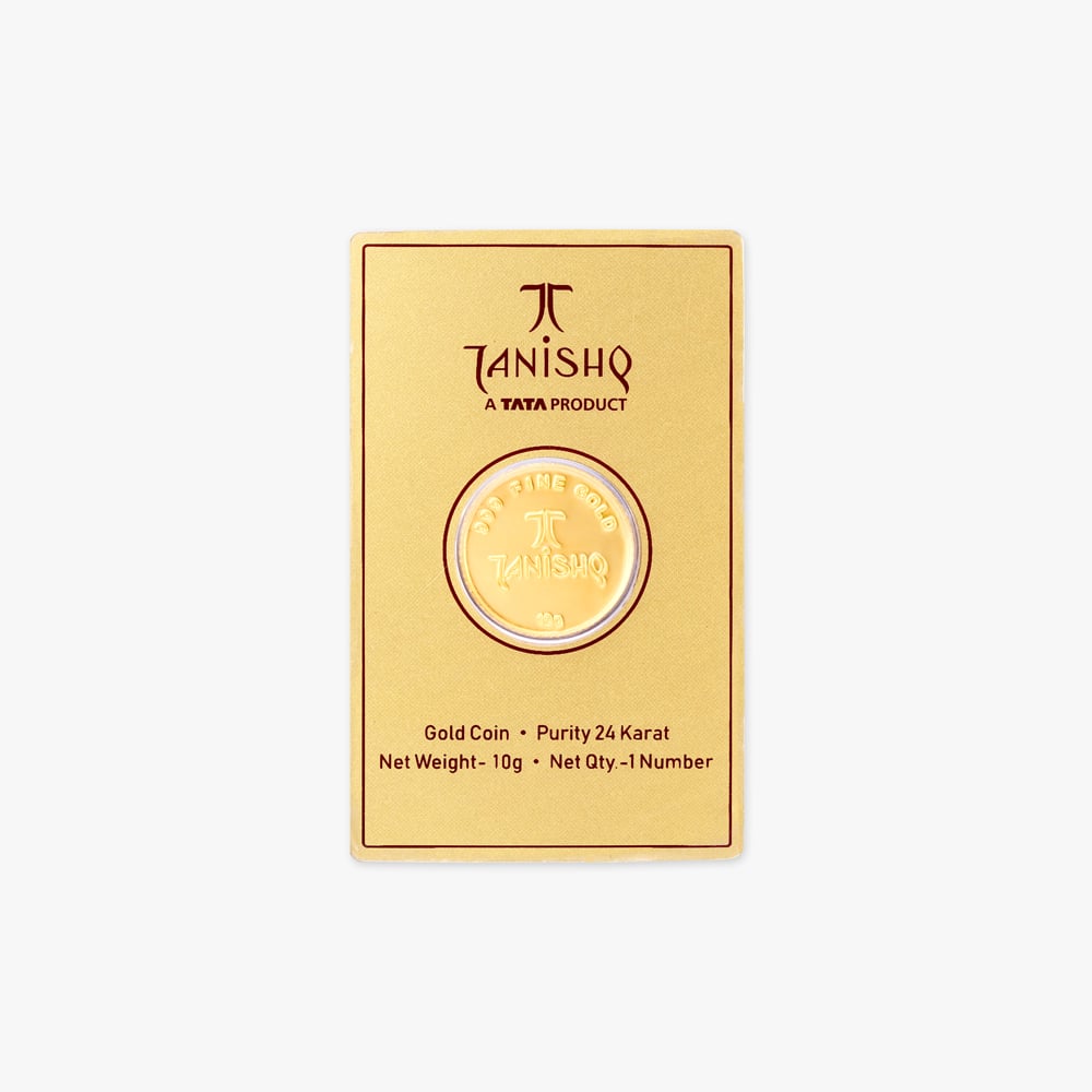 10 gram 24 Karat Gold Coin with Ganesha Motif,,hi-res image number null