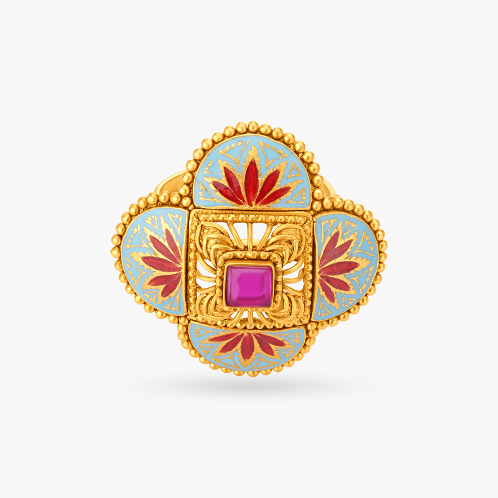 Blooming Enamel Ring,,hi-res image number null