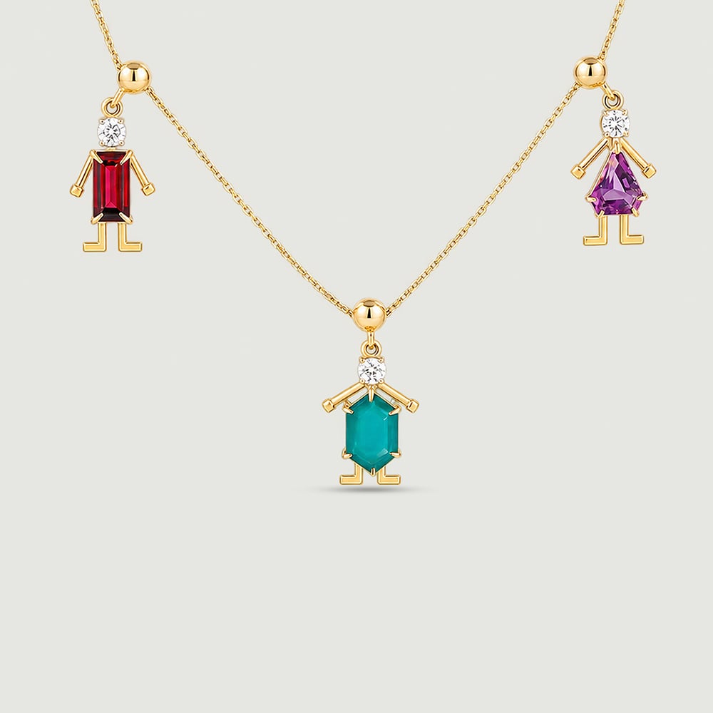 Colour Kin Multicolour Gold Necklace,,hi-res image number null