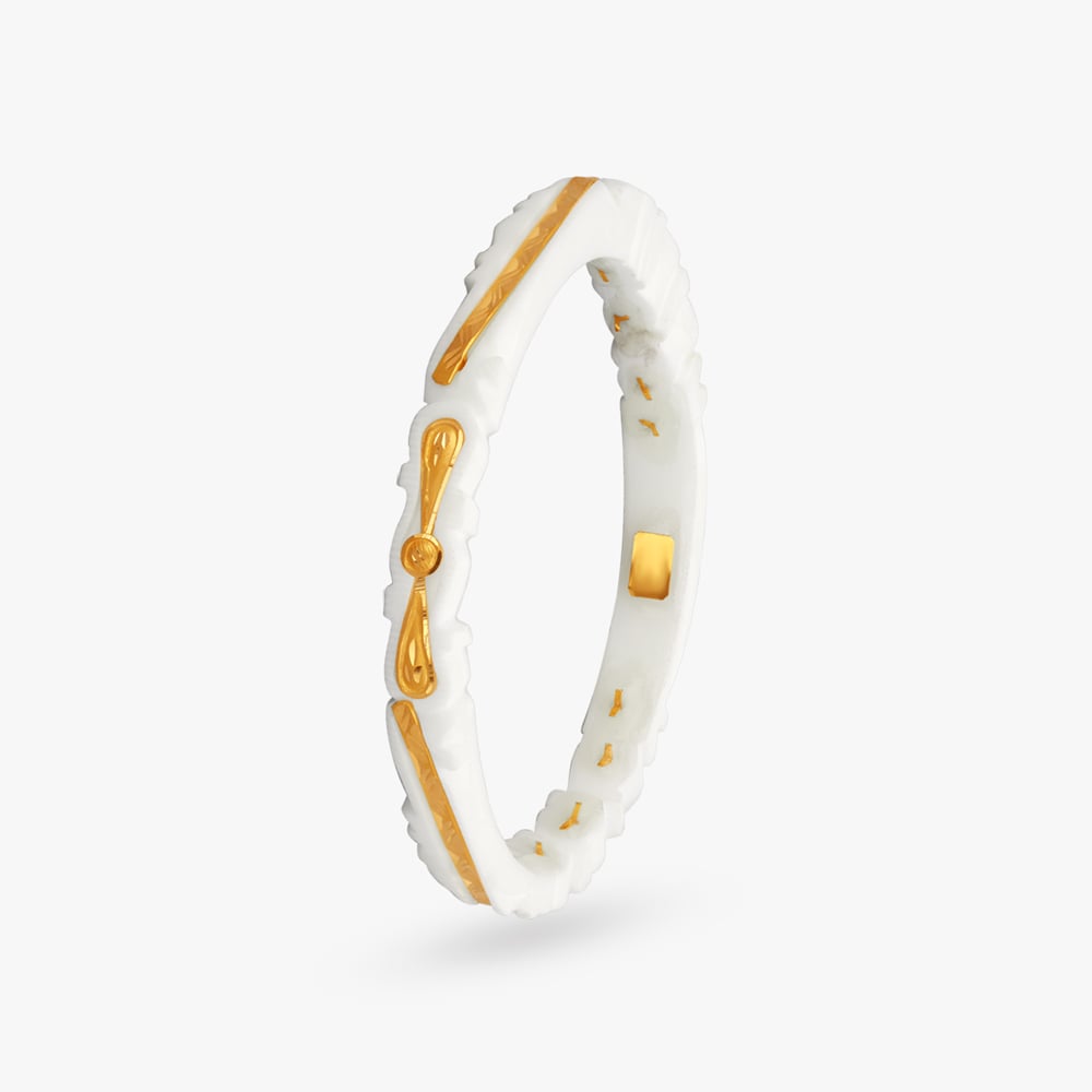 Serene Charm Gold Pola Bangle,,hi-res image number null
