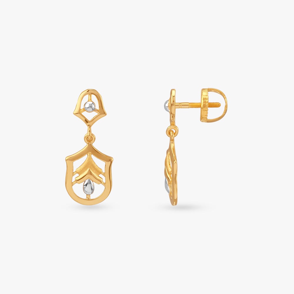 

Royal Crest Gold Drop Earrings