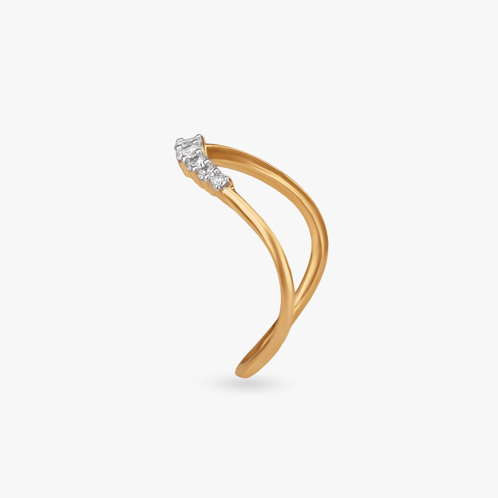 Golden Arc Diamond Ring,,hi-res image number null
