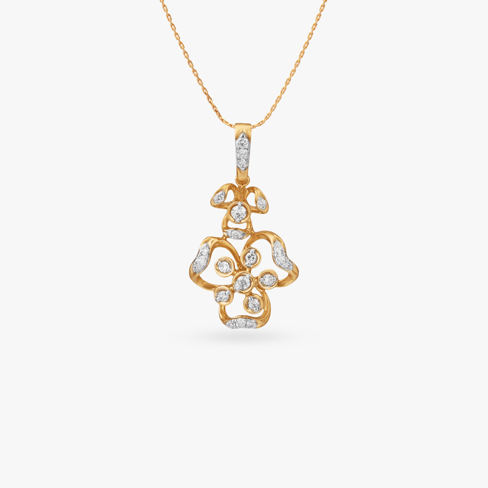 Dainty Bloom Diamond Pendant,,hi-res image number null