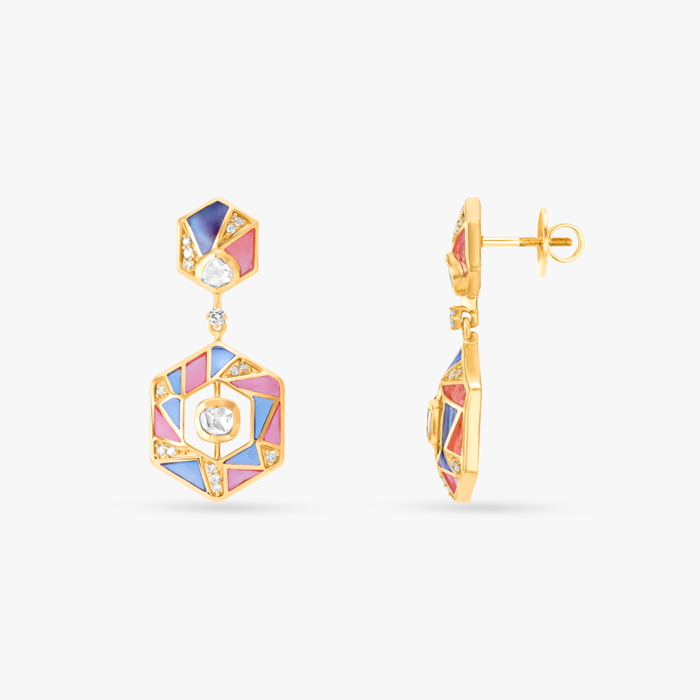 Hexagonal Swirl Necklace Set,,hi-res image number null