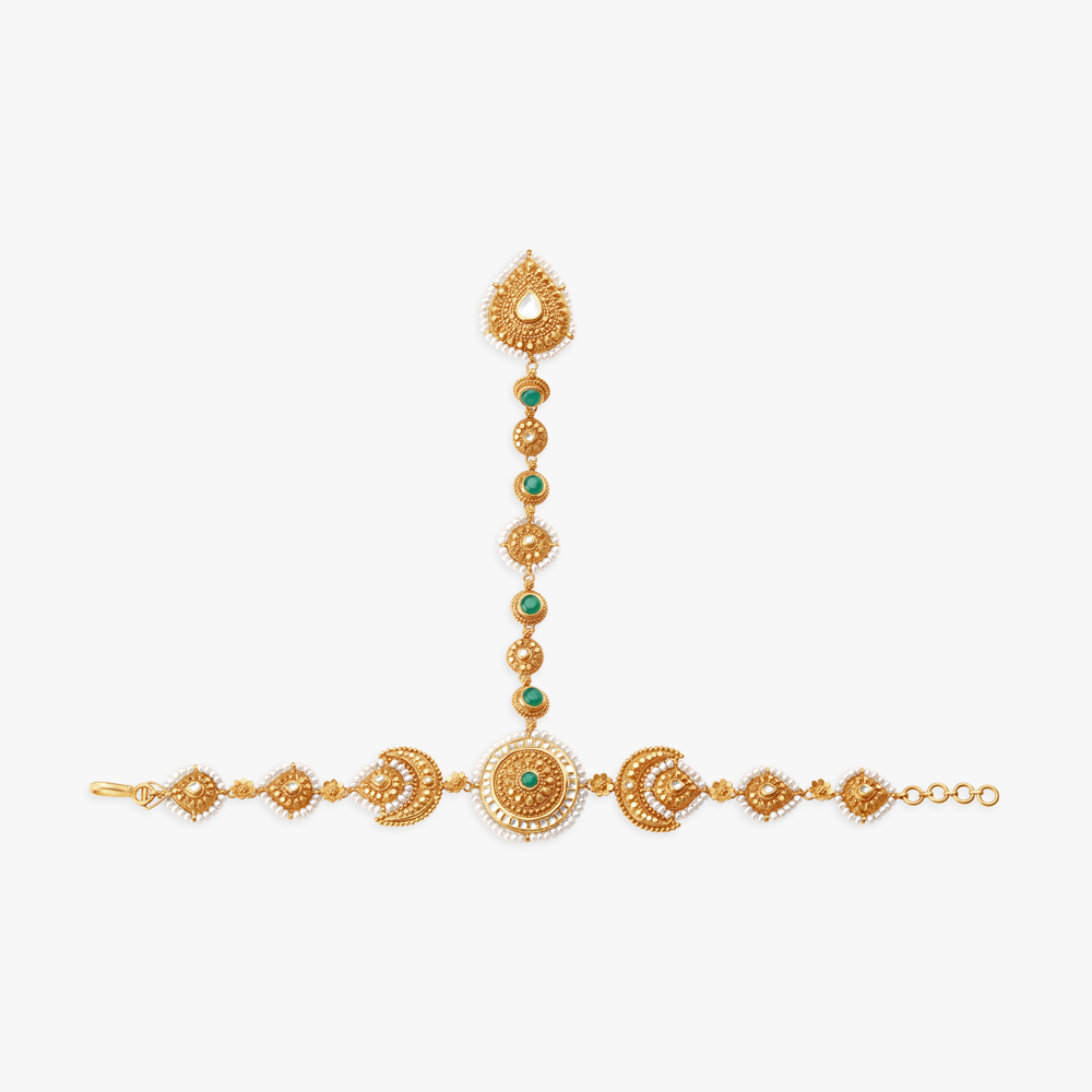 Regal pearl and gold Hathphool,,hi-res image number null