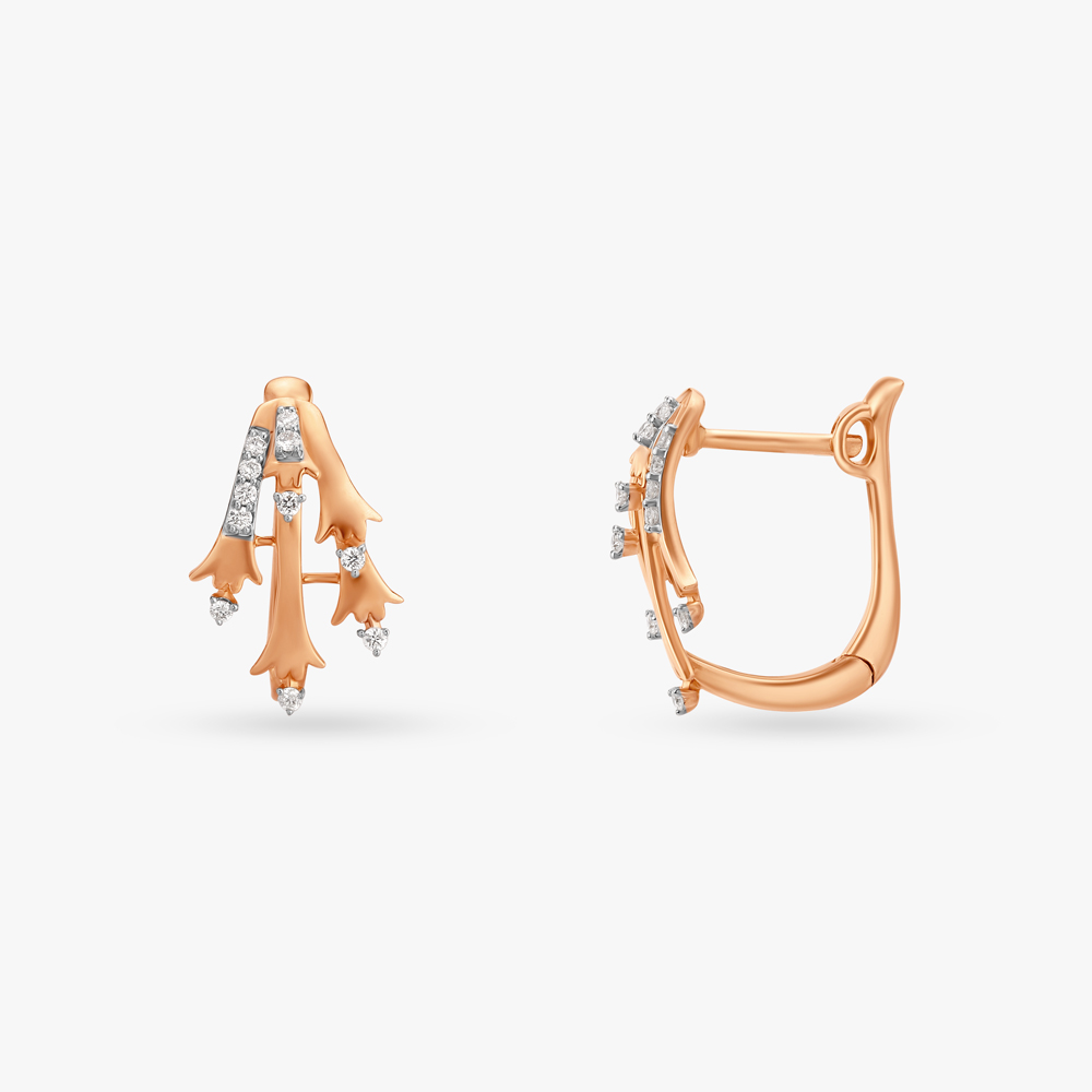 Ethereal Elegance Diamond Hoop Earrings,,hi-res image number null
