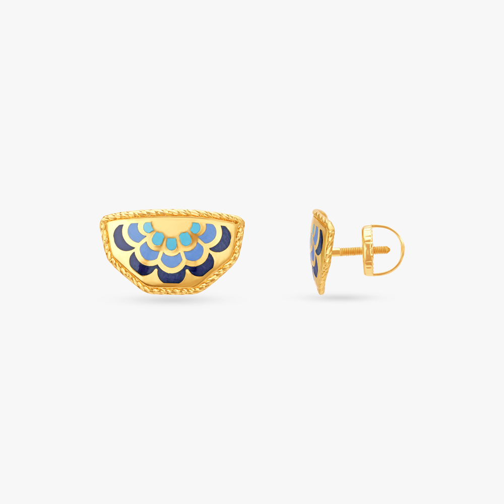 Lustrous Enamel Stud Earrings,,hi-res image number null