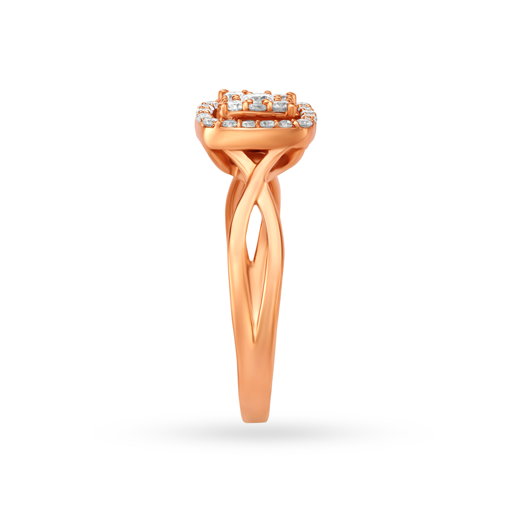 Geometric Square Design Diamond Finger Ring,,hi-res image number null