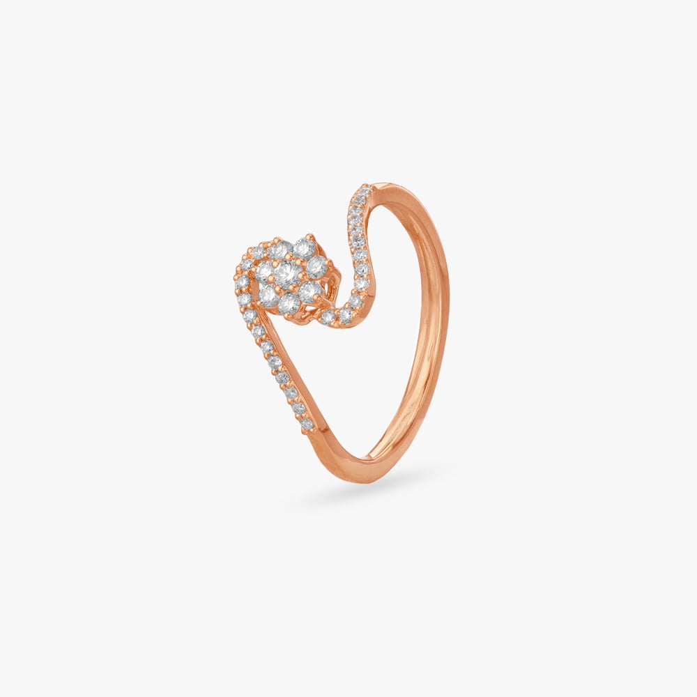 

Dainty Curve Diamond Finger Ring
