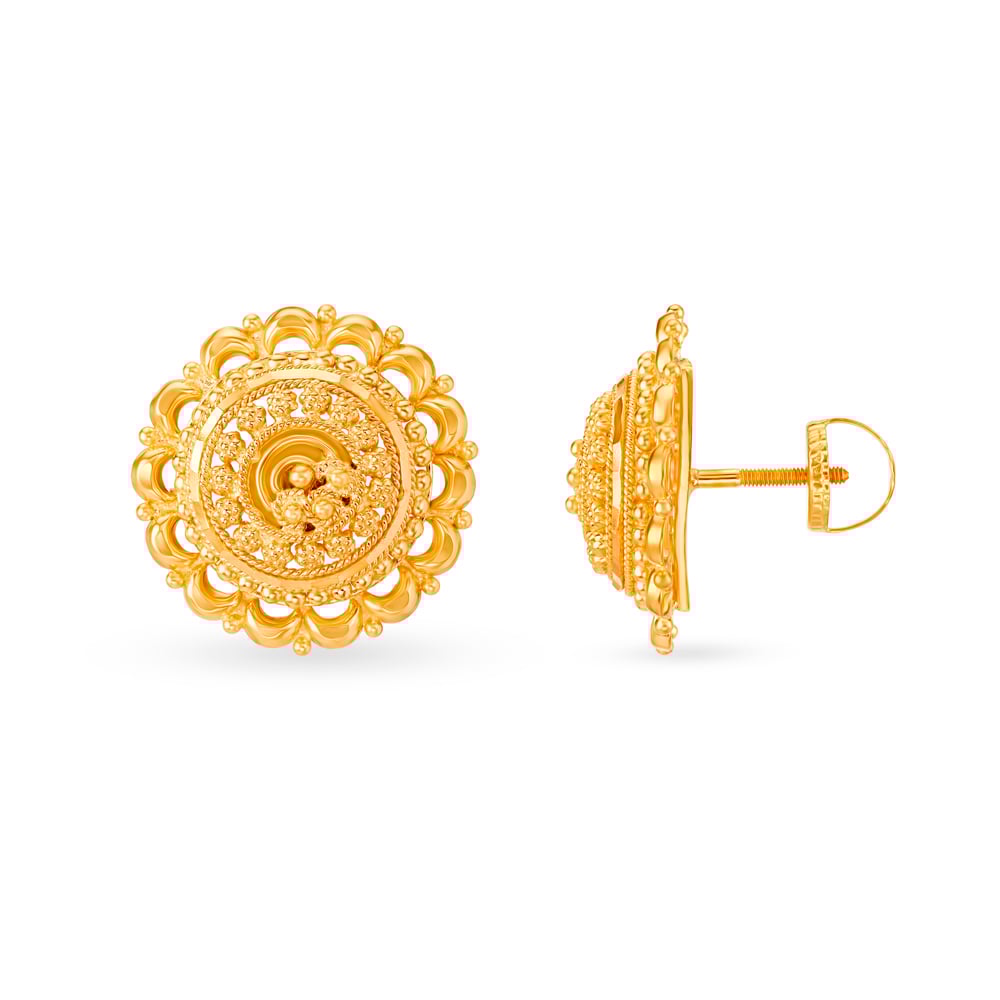 Grand Floral Stud Earrings,,hi-res image number null