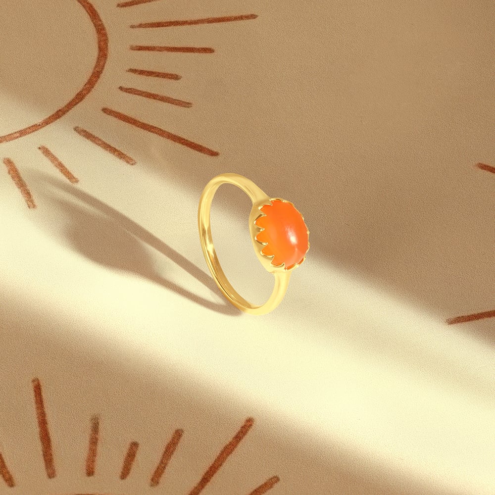 Radiant Solar Carnelian Ring
