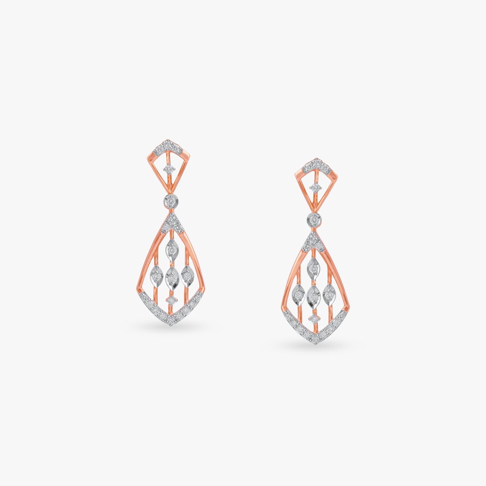 

Chic Raindrop Diamond Drop Earrings
