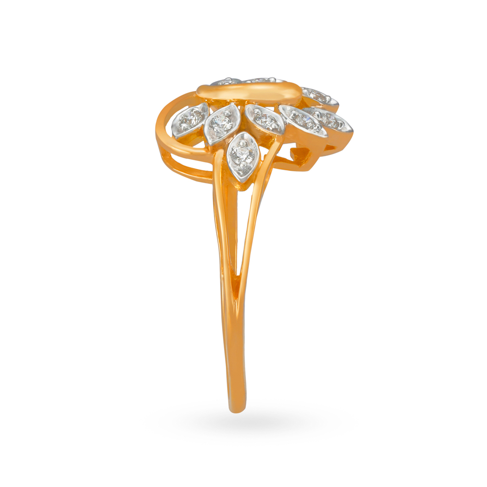 Ethereal Nature Inspired Diamond Midi Ring,,hi-res image number null