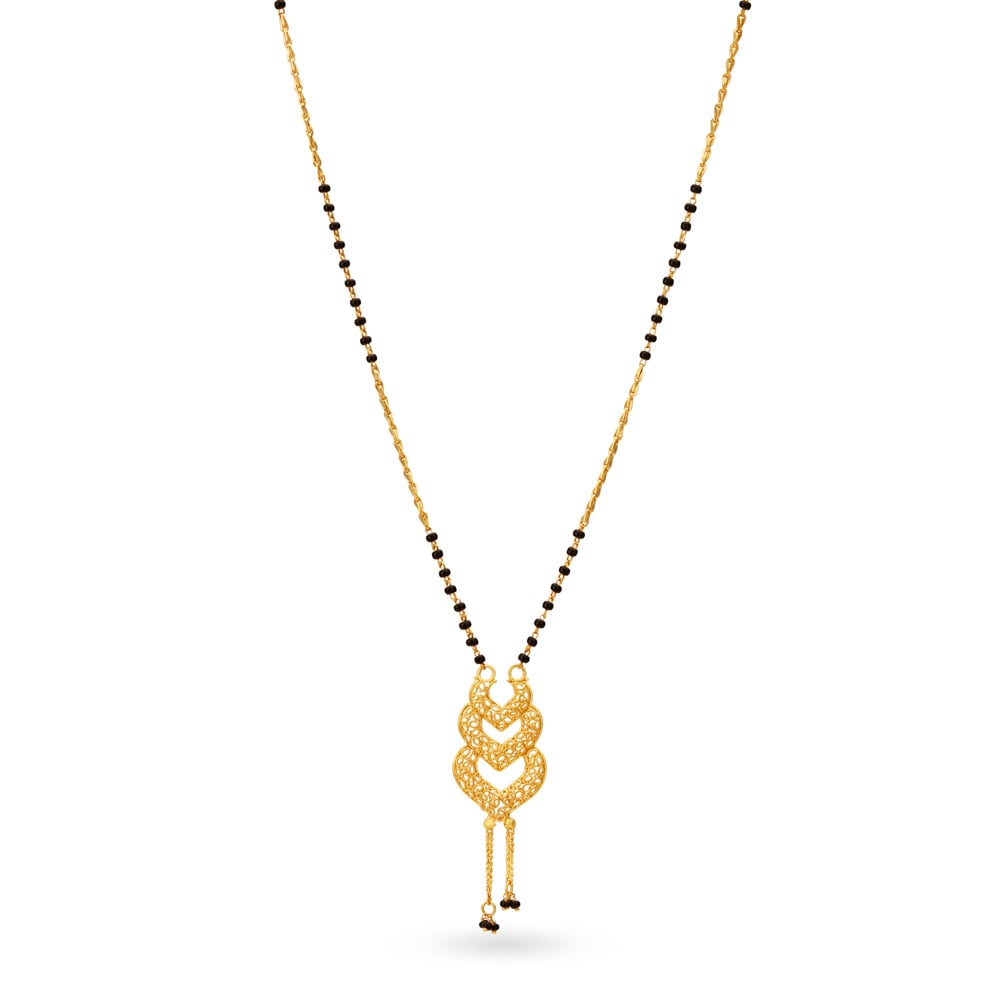 Three Tier Heart Mangalsutra,,hi-res image number null