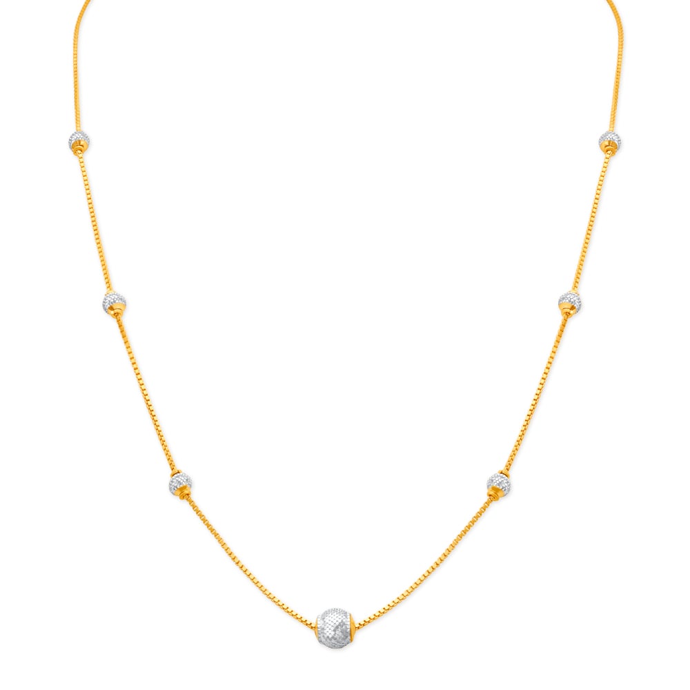 

Ethereal Gold Chain with Textured Beads