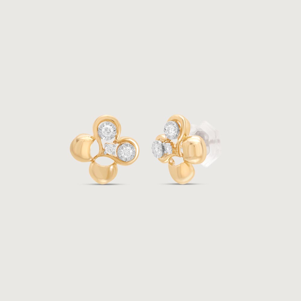 Bloom Charm Diamond Stud Earrings,,hi-res image number null