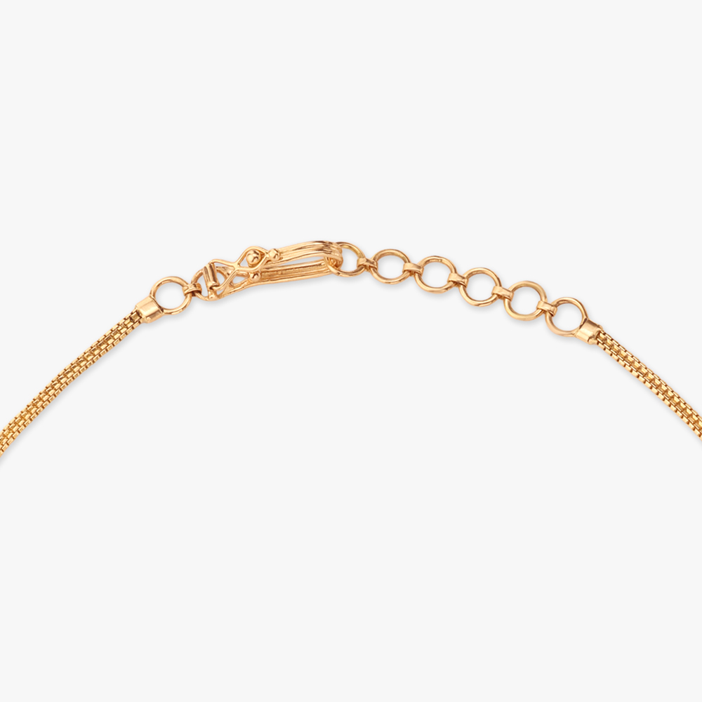 Floral Weave Gold Necklace Set,,hi-res image number null