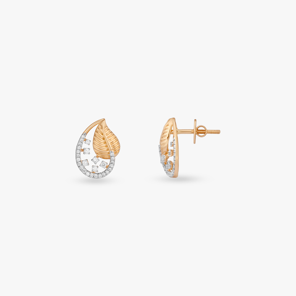 Teardrop Gleam Diamond Stud Earrings,,hi-res image number null