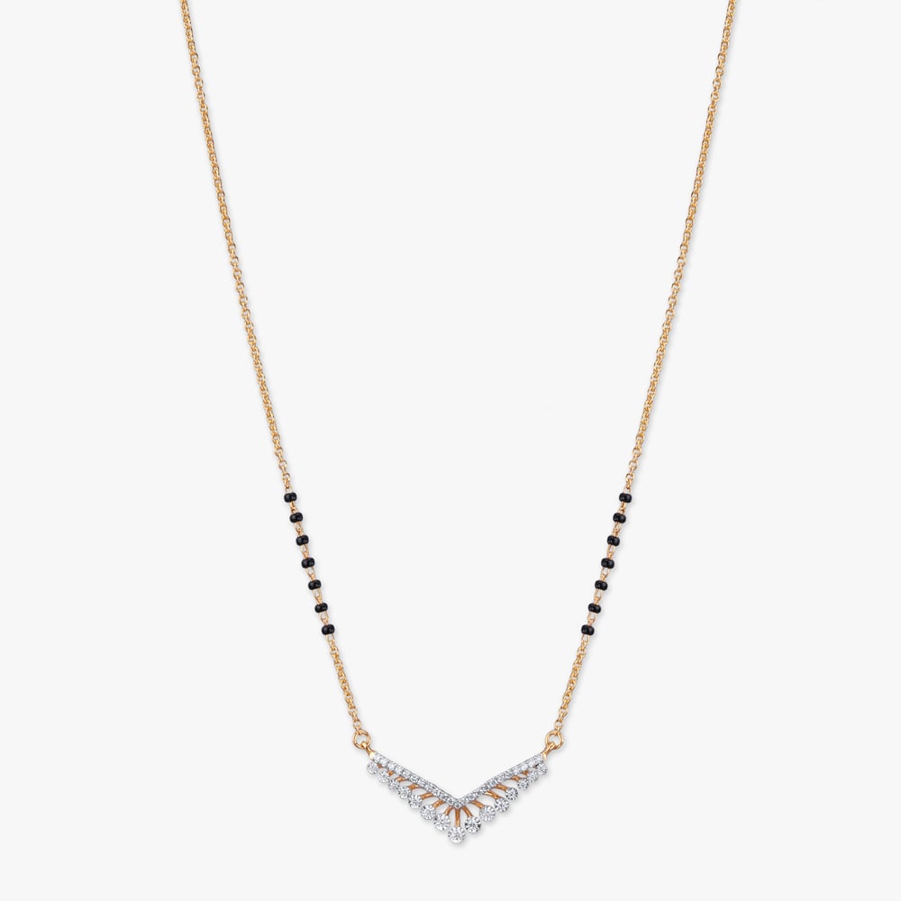 

Sleek Drop Diamond Mangalsutra