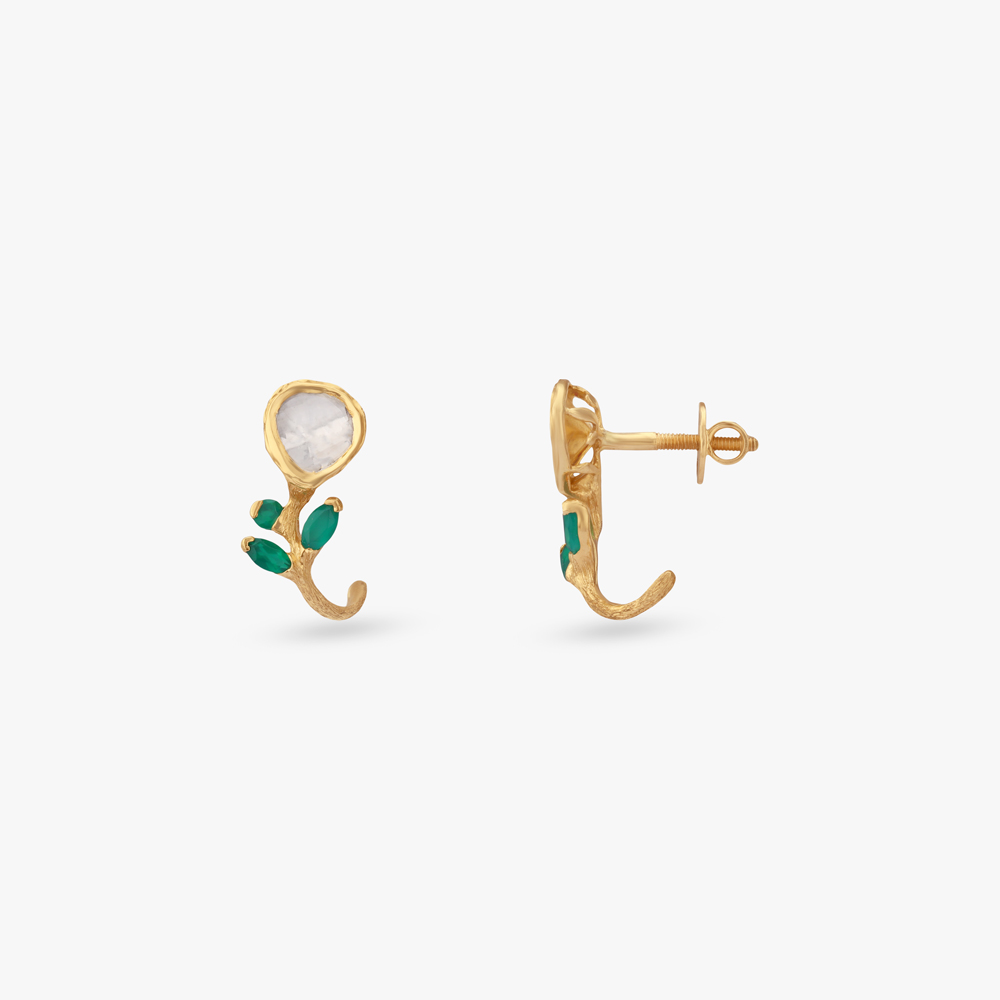 Artisanal Elegance Gold Pendant and Earrings set,,hi-res image number null