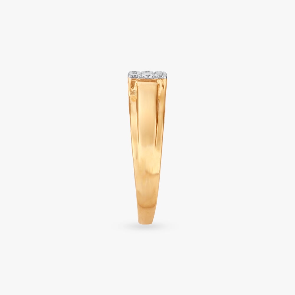 Bold Linear Diamond Finger Ring for Men,,hi-res image number null