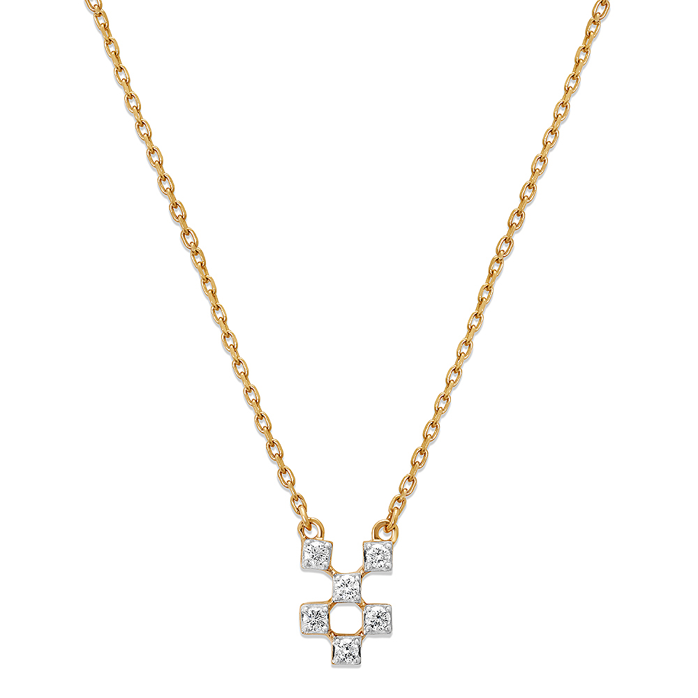 14KT Yellow Gold Summer Retreat Diamond Pendant with Chain,,hi-res image number null