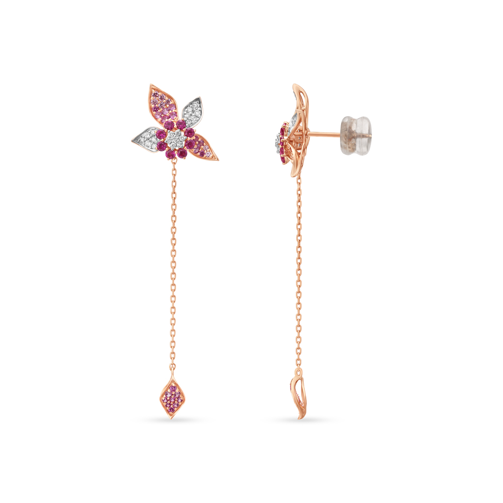 14kt Rose Gold Springs Favorite Diamond Drop Earrings,,hi-res image number null