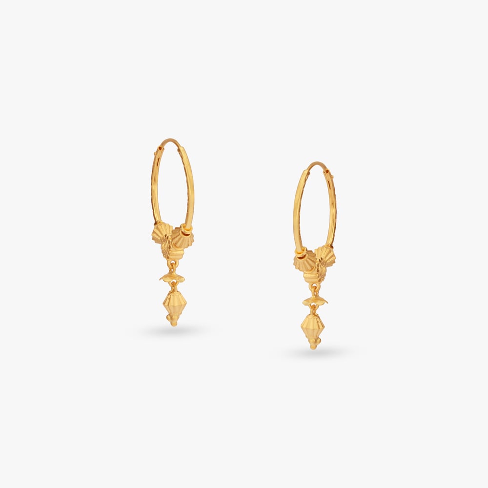 

Heritage Charm Gold Hoop Earrings