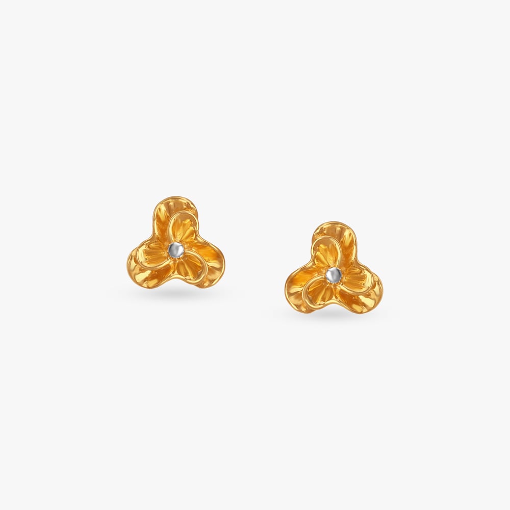 

Happy Buds Gold Stud Earrings for Kids