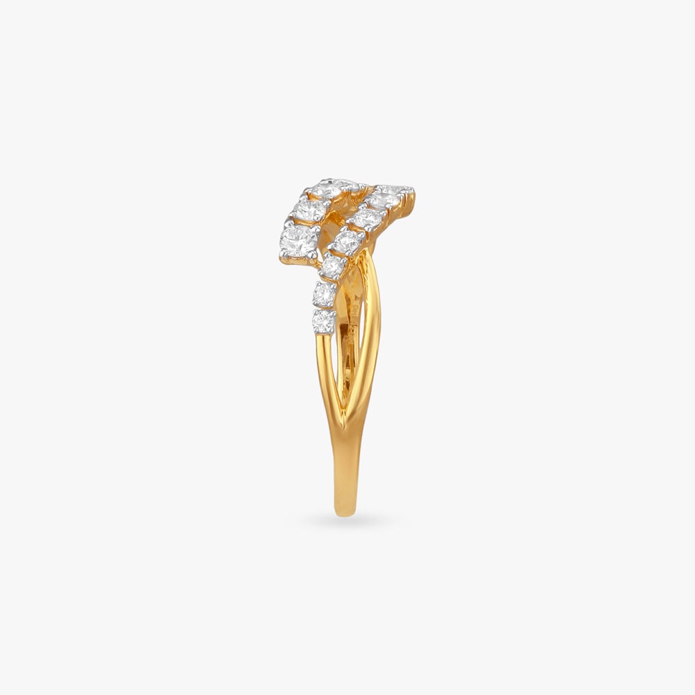 Chic Crossover Diamond Finger Ring,,hi-res image number null