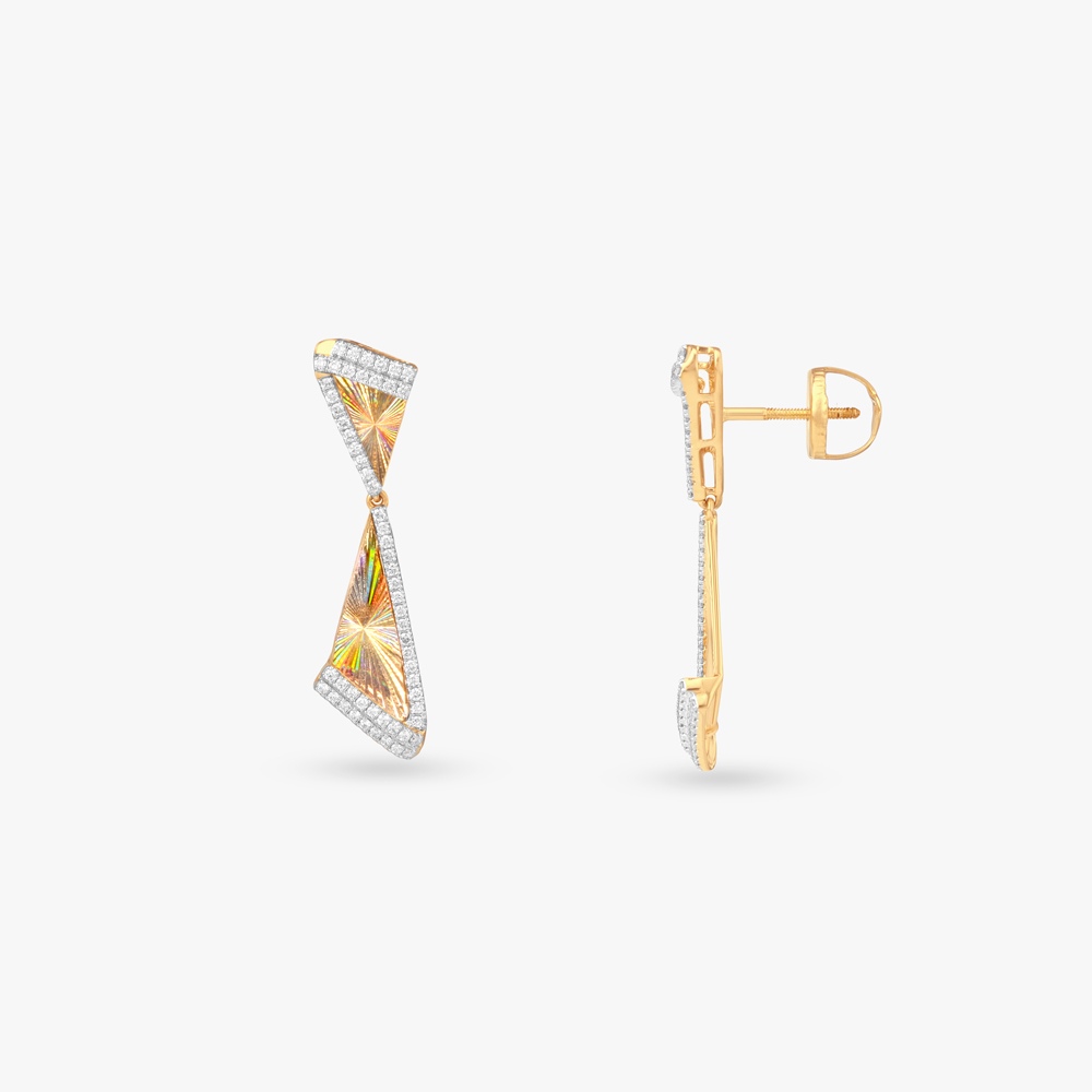 Celestial Rays Diamond Drop Earrings,,hi-res image number null
