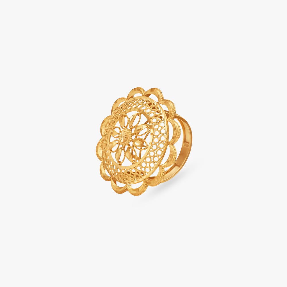 

Floral Grandeur Gold Ring
