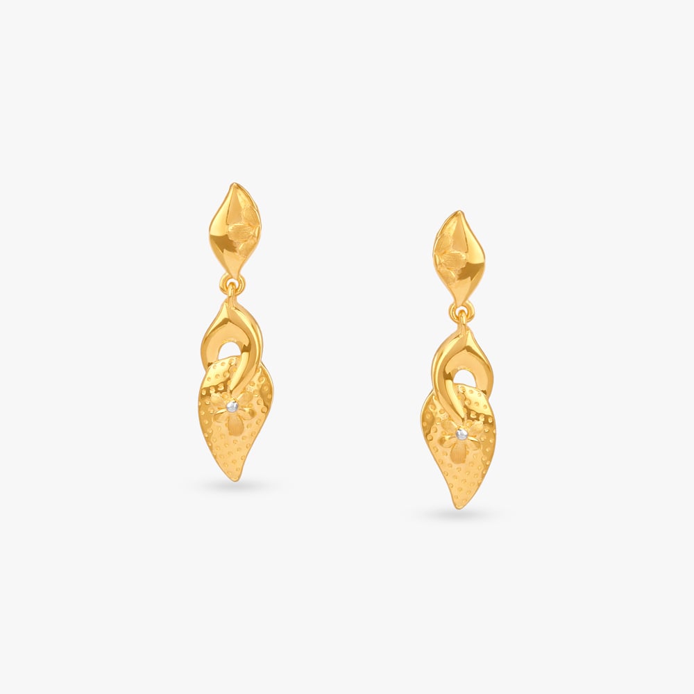 Fluid Grace Gold Drop Earrings,,hi-res image number null