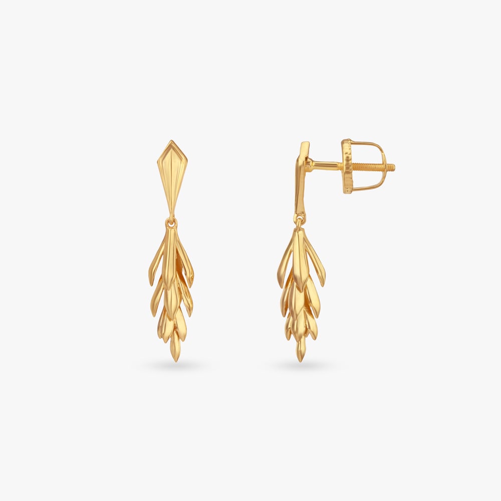 Flowing Canopy Gold Drop Earrings,,hi-res image number null